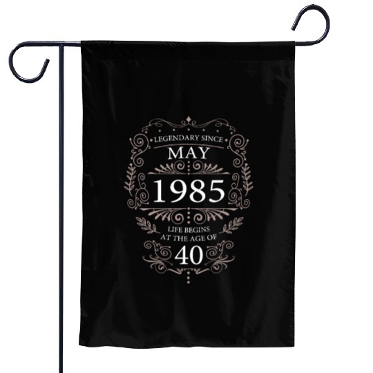 Legendary 40th Birthday Vintage 1985 Stylish Garden Flags