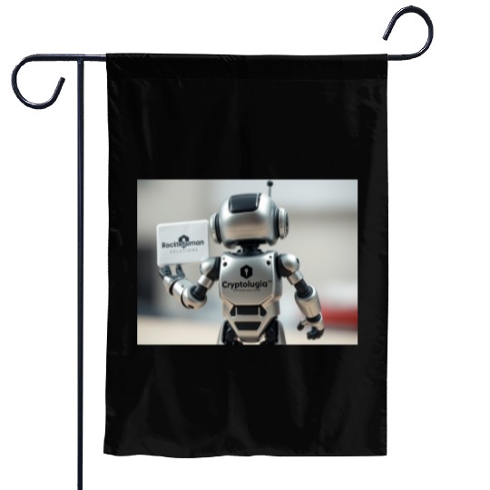 Rocketman Robot Garden Flags