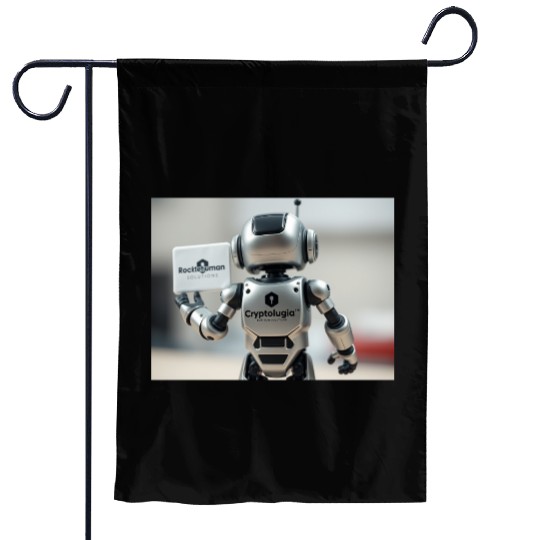 Rocketman Robot Garden Flags