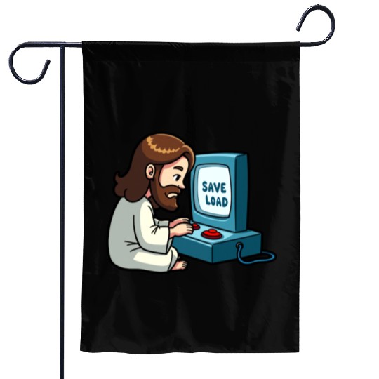 Jesus Saves and Loads Garden Flags