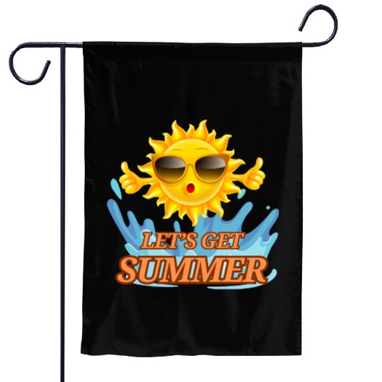 Let’s Get Summer - Fun Sun & Waves Design Garden Flags