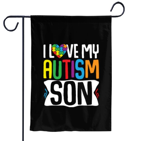 Autism Awareness Gift Parents Son Garden Flags