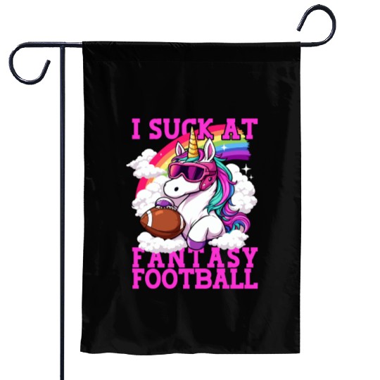 Fantasy Football Loser Unicorn I Suck At Fantasy Garden Flags