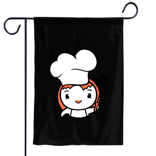 Bird Chef Cap Duck Delicious Hungry Eat Sweet Cute Garden Flags