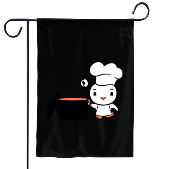 Bird Chef Cooking Pot Duck Delicious Hunger Food Garden Flags