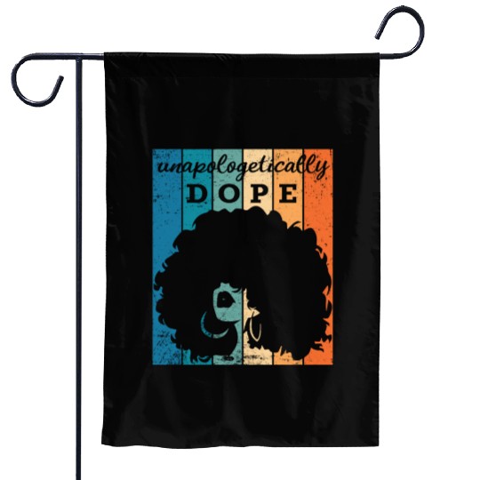 Unapologetically Dope Black History Month Afric Garden Flags