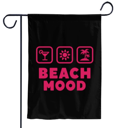 Beach Mood Summer Sun Sea Vacation Cocktail Garden Flags