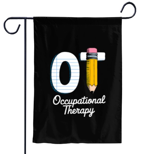 Pediatric Occupational Therapy Cute Pencil Back Garden Flags