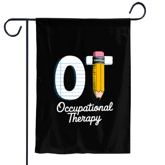 Pediatric Occupational Therapy Cute Pencil Back Garden Flags