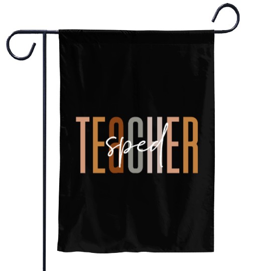 Sped Teacher Squad Crew Funny Special Education Garden Flags