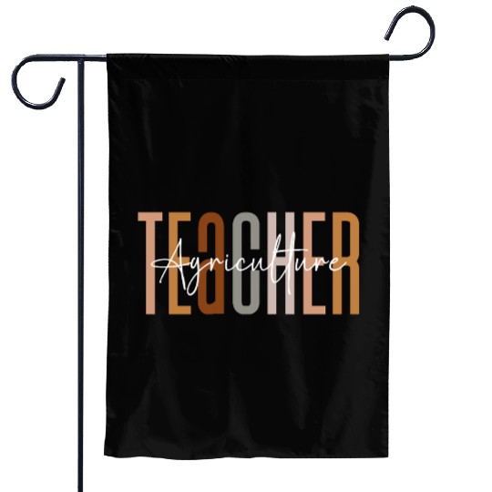 agriculture Teacher Squad Funny Teacher Crew Garden Flags