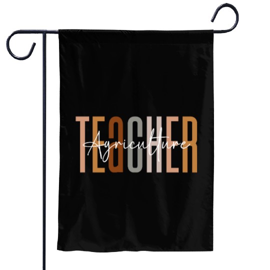 agriculture Teacher Squad Funny Teacher Crew Garden Flags