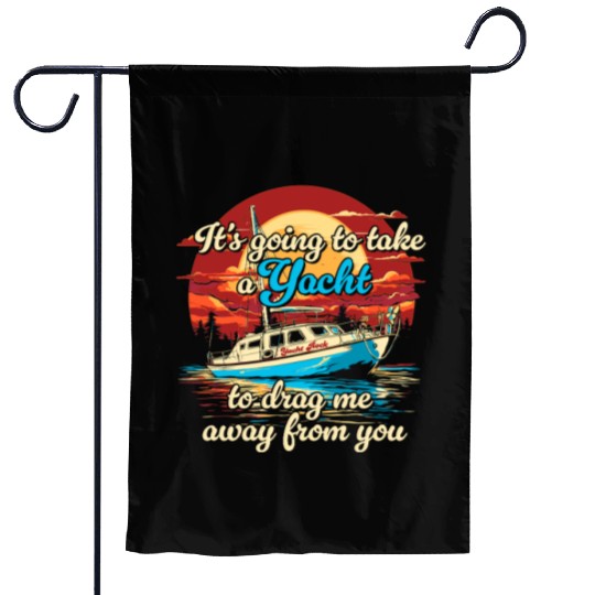 Vintage Style on Back Yacht Rock Party Boat Garden Flags