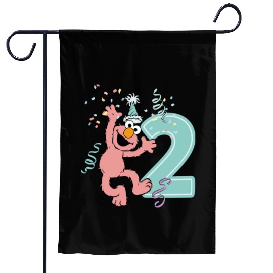 Sesame Street Birthday Design With Elmo Two Years Garden Flags
