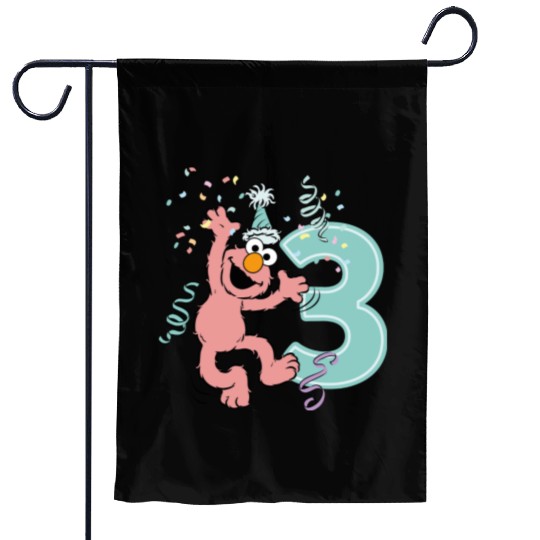 Sesame Street Birthday Design With Elmo 3 Years Garden Flags