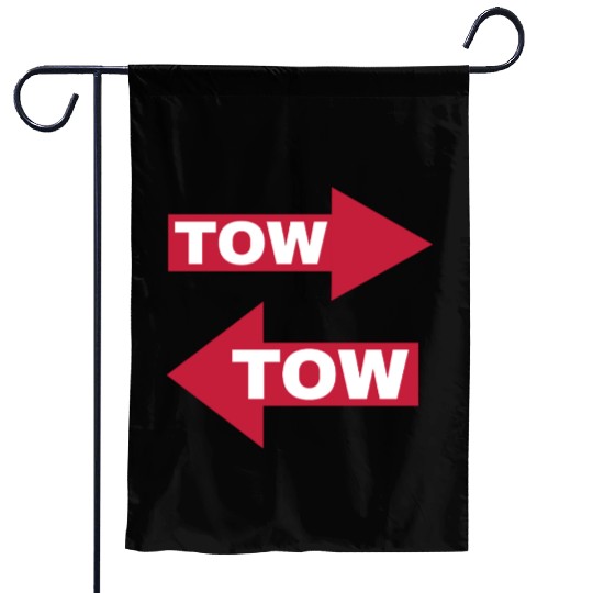 tow arrow red moving automotive because racecar Garden Flags