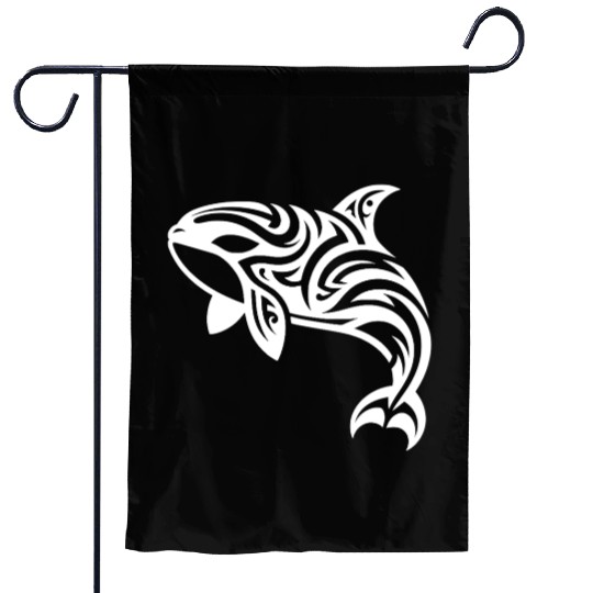 Eleganter Orca T Tattoo Style Garden Flags