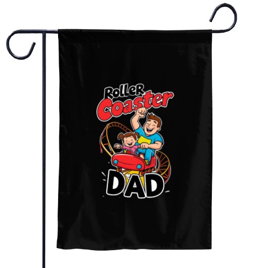 Roller Coaster Dad - Thrilling Family Fun Garden Flags