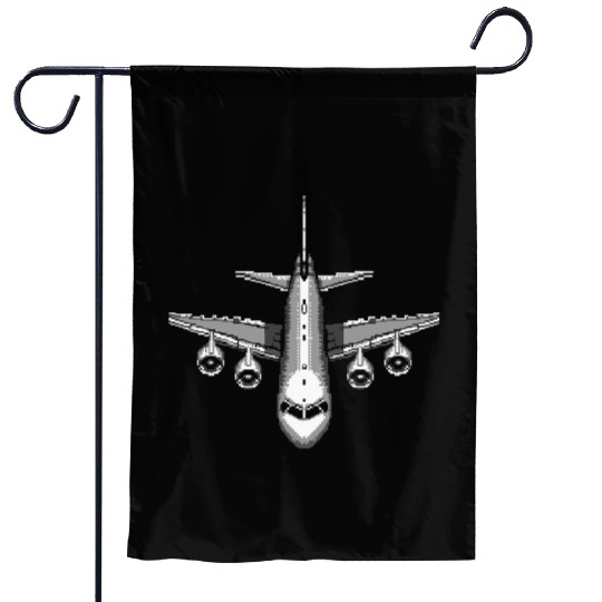 Plane Pixel Art Garden Flags