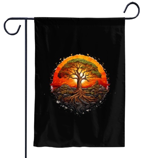 Tree of Life Long Garden Flags