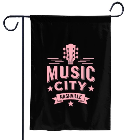 Music City Nashville Guitar Tennessee Garden Flags