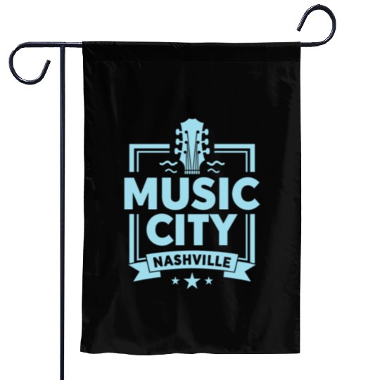 Music City Nashville Guitar Tennessee Garden Flags