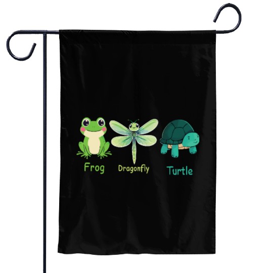 Subtle Political Frog Dragonfly Turtle Women Men Garden Flags