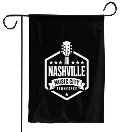 Nashville Music City Guitar Tennessee Garden Flags