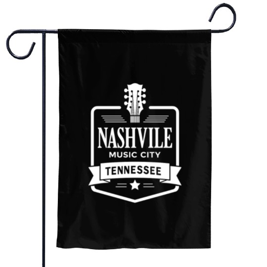 Nashville Music City Guitar Tennessee Garden Flags