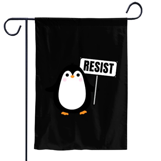 Penguins Against Tariff Funny Penguin No Tariff Garden Flags