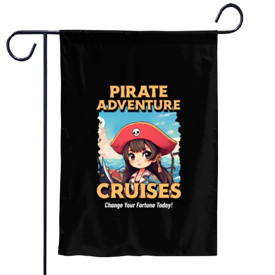 Pirate Adventure Cruises - Anime Travel Poster Garden Flags
