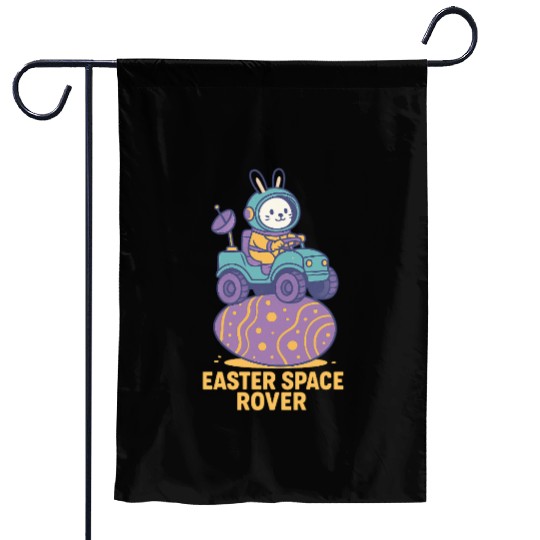 find out The universe"EASTER SPACE ROVER" Garden Flags