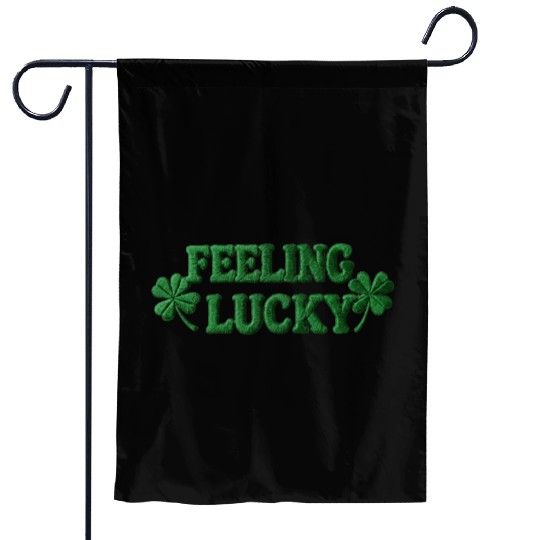 Feeling Lucky Shamrocks Clover Garden Flags
