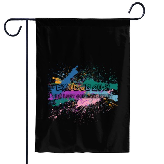 The Lost Commandment multi color Garden Flags