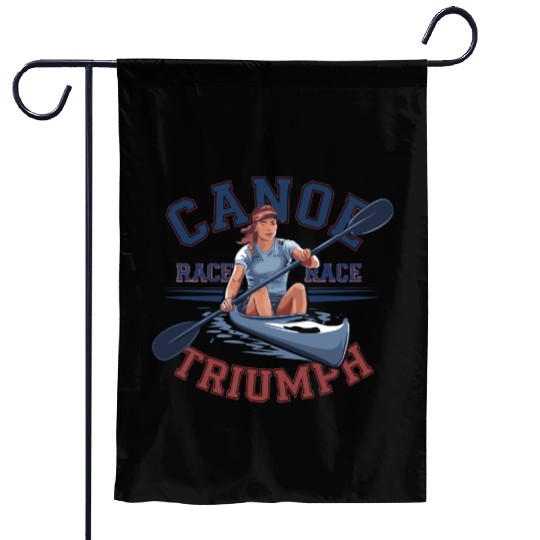 canoe race triumph Garden Flags