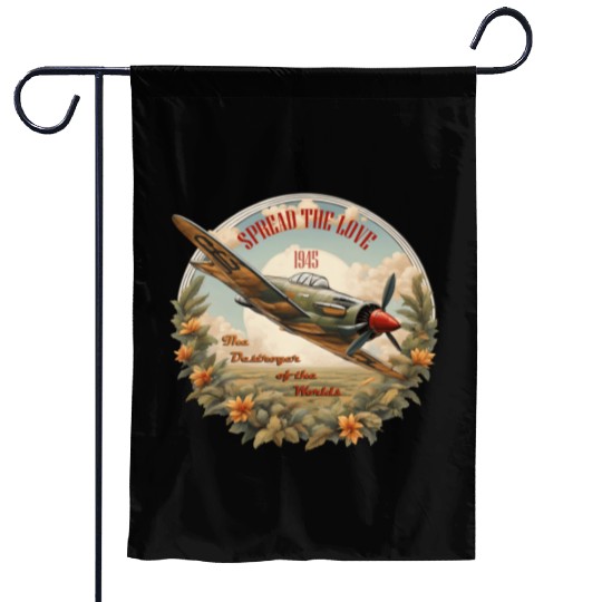 vintage aircraft Garden Flags