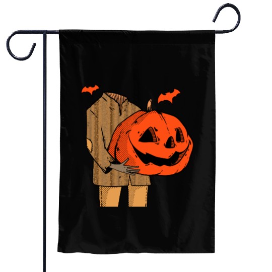 Scary Spooky Jack O Lantern Face Pumpkin Men Boys Garden Flags