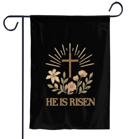 He is Risen Garden Flags