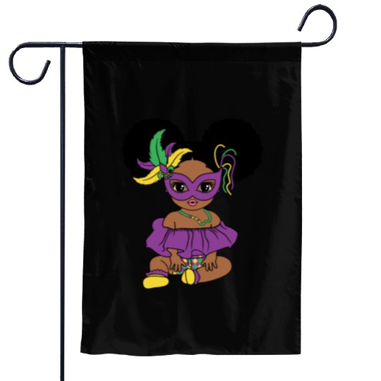 Mardi Gras Baby Girl Costume Design Garden Flags
