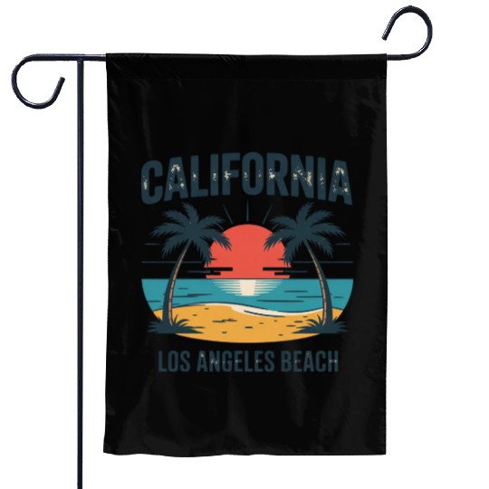 Trendy Los Angeles California Palm Tree Beach Suns Garden Flags