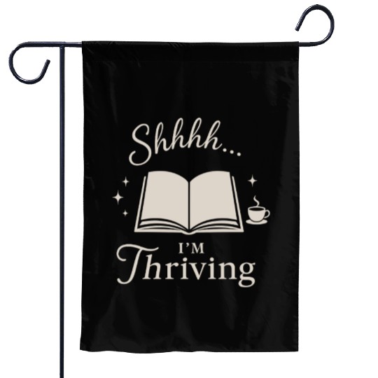 Library Nerd Book Lover Introvert Quiet Life Garden Flags
