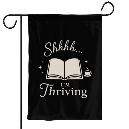 Library Nerd Book Lover Introvert Quiet Life Garden Flags