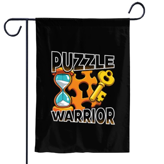 Escape Room Puzzle Warrior Garden Flags