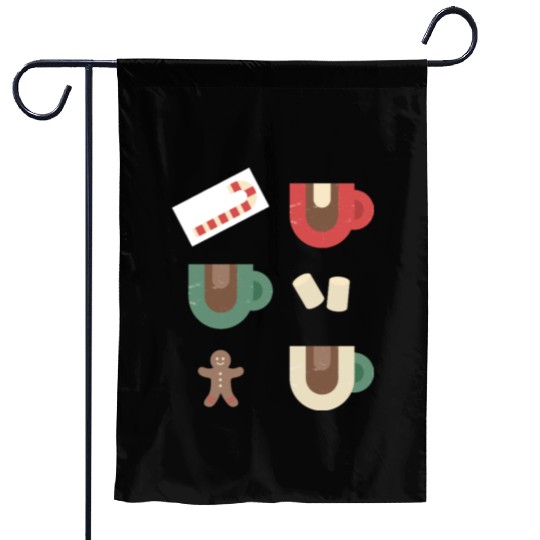 Cute Retro Hot Cocoa Christmas Mug Design Garden Flags