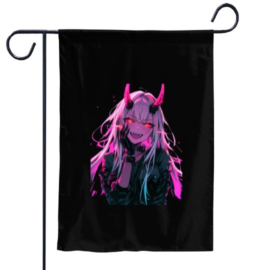 Anime Demon Girl Kawaii Waifu Japanese Anime Garden Flags