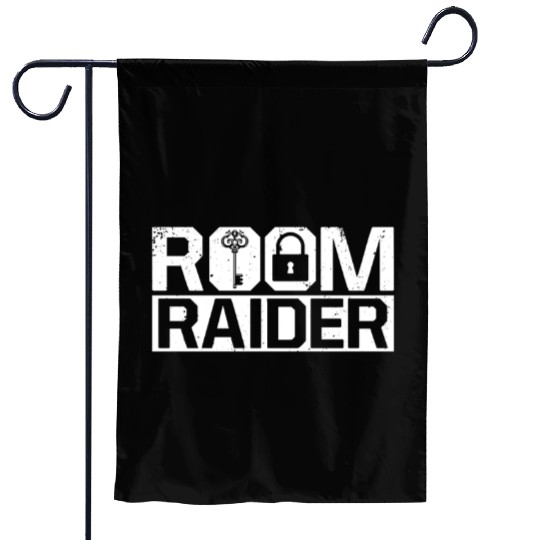 Escape Room Room Raider Garden Flags