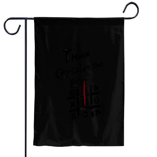 Think Outside the Box – Creative Motivational T-Sh Garden Flags