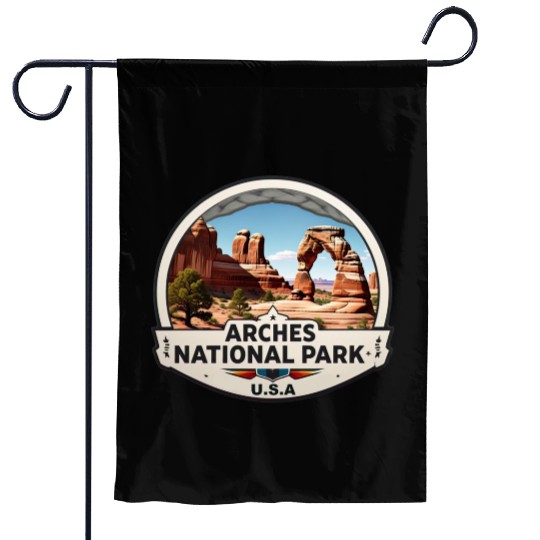 Arches National Park USA Logo Garden Flags
