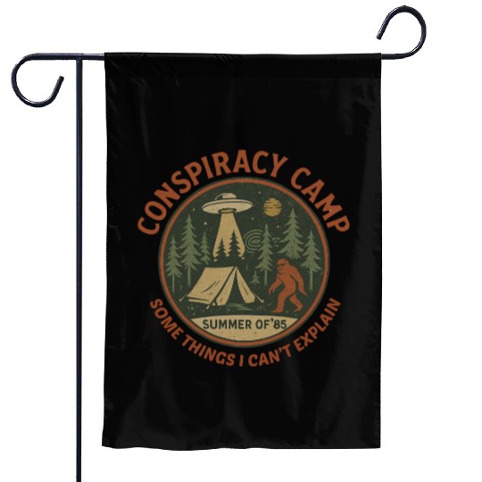 Conspiracy Camp Garden Flags