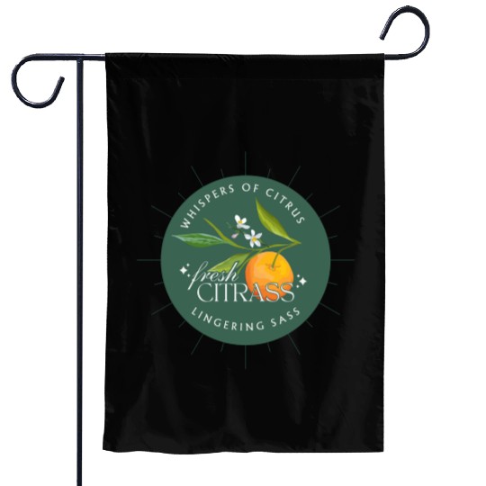 Elegant Citrus Branding Design Garden Flags